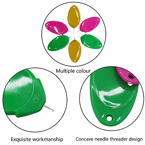 20Pcs Enhebradores de Aguja de Plástico Needle Threaders Enhebradoras de Agujas Máquina de Enhebrado de Aguja Herramientas de Costura Manual para Proyectos de Manualidades de Costura (Color al Azar)