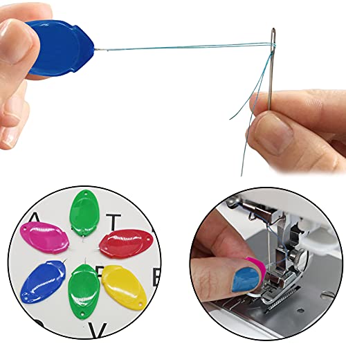 20Pcs Enhebradores de Aguja de Plástico Needle Threaders Enhebradoras de Agujas Máquina de Enhebrado de Aguja Herramientas de Costura Manual para Proyectos de Manualidades de Costura (Color al Azar)