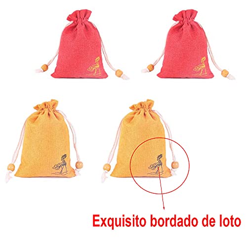 24 Piezas Bolsitas de Tela para Regalos, Bolsa De Regalo Con Cordón, Multicolor Arpillera Pequeña Bolsas De Regalo Para Bodas, Fiestas, Bricolaje Manualidades(4*5,6")