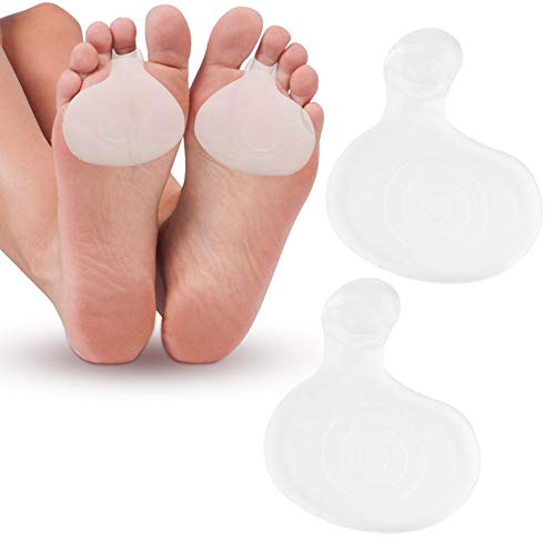 2pcs Almohadillas metatarsianas, Unisex, Gel de silicona suave, Almohadillas para pies, Corrección del dolor, Plantillas de absorción,Almohadillas plantares(S（34-39）)