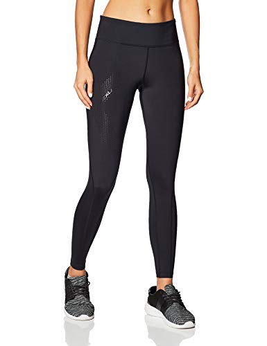 2XU Medias de compresión WA2864 para Mujer, de Talle Medio, Logotipo Negro Punteado, Mediano