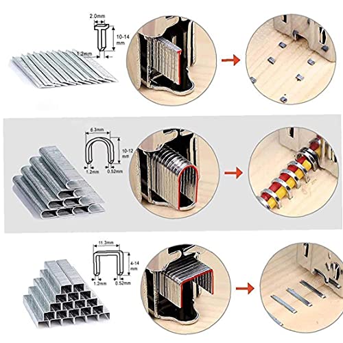 3 en 1 Pistola de clavos manuales, Metal Standy Manual Staplers Portátil DIY Tool Grapador Grapadora para tapicería, Material de fijación, Decoración, Carpintería, Muebles