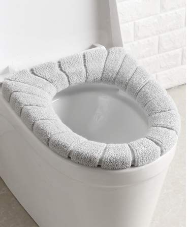 3PCS Asientos de inodoro, funda de asiento de inodoro cojín de baño suave y cálido lavable 3 piezas