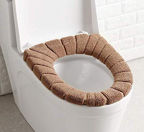 3PCS Asientos de inodoro, funda de asiento de inodoro cojín de baño suave y cálido lavable 3 piezas