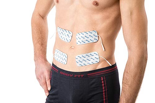 4 Electrodos parches grandes - 10x5 cm - Entrenamiento EMS y terapia de dolor TENS - axion