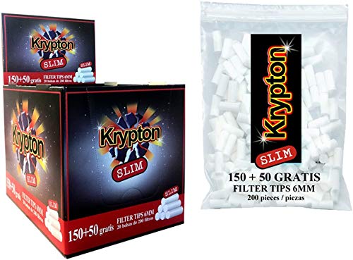 4000 Filtros Krypton 6mm slim para tabaco de liar