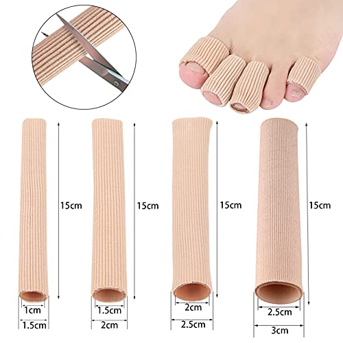 4pcs Protectores de Dedos Del Pie,Tubos de Dedo de Pie,separador de dedos,Protector de Almohadilla de Gel Suave,Gel Dedo del Pie,almohadillas para los dedos del pie,Protector Dedos Pie