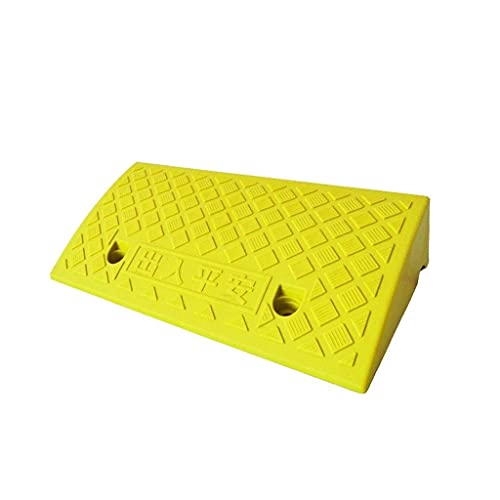 5 9CM Rampas interiores Rampas de plástico amarillo para sillas de ruedas El centro comercial Supermercado Umbral Pendiente Pad Almohadilla triangular antideslizante (Color: Amarillo Tamaño: 50 * 27 *