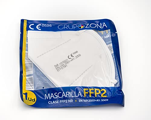 50 uds. mascarillas FFP2 NR homologadas CE 0598, filtrado de 5 capas - GrupoZona - Mascarilla ffp2 protección - Envío rápido