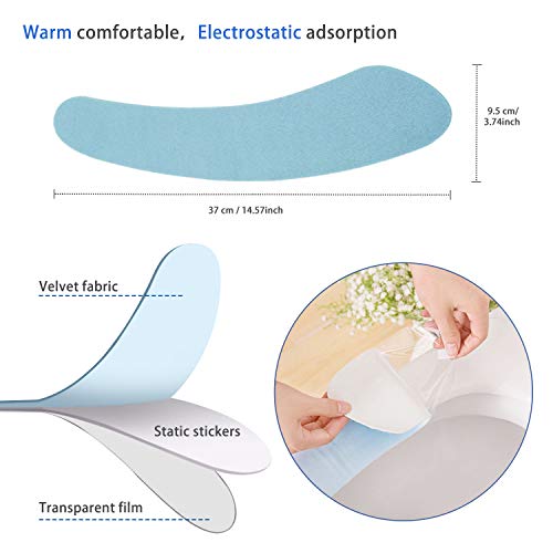 8 pares de cojines para asiento de inodoro de baño, autoadhesivos, portátil, lavable, reutilizable, con 2 elevadores de asiento de inodoro, práctico e higiénico