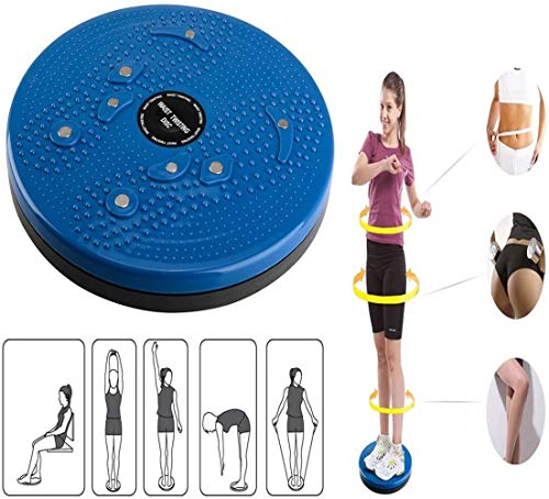 Acacia person Twist Cintura Torsión Disc Junta Ejercicio Aeróbico Fitness Reflexología Imanes Balance Equipo de Ejercicio Junta (Azul)