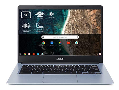 Acer Chromebook 314 CB314-1H - Ordenador Portátil 14" HD, Laptop (Intel Celeron N4020, 4GB RAM, 64GB eMMc, Intel UHD Graphics, Chrome OS), PC Portátil Color Plata - Teclado Qwerty Español