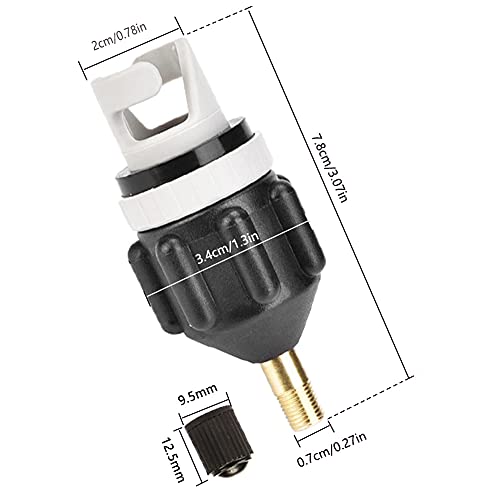 Adaptador de Bomba SUP para Canoa Adaptador de Válvula de Aire Inflable Convertidor de Bomba Adaptador de Válvula Estándar Convencional Accesorio para Canoa/Kayak/Bote Inflable