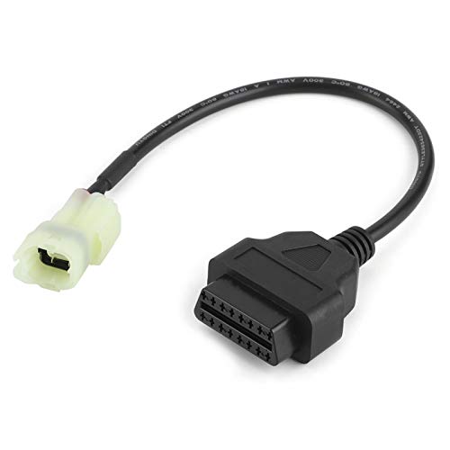 Adaptador de diagnóstico, material ligero ABS, tamaño pequeño, flexibilidad superior, cable de 2 a 4 pines, piezas de detección de fallas de motocicleta, aptas para motocicletas o similares