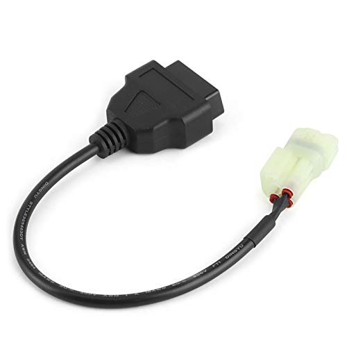 Adaptador de diagnóstico, material ligero ABS, tamaño pequeño, flexibilidad superior, cable de 2 a 4 pines, piezas de detección de fallas de motocicleta, aptas para motocicletas o similares