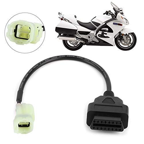 Adaptador de diagnóstico, material ligero ABS, tamaño pequeño, flexibilidad superior, cable de 2 a 4 pines, piezas de detección de fallas de motocicleta, aptas para motocicletas o similares