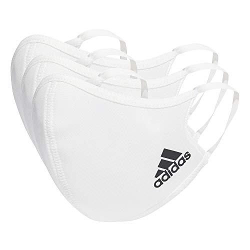 adidas Face Cover XS/S-Not For Medical Use, Unisex niños, White, S (Paquete de 3)