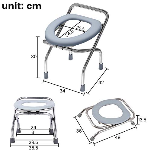 Adoraland Silla Wc Plegable Camping: Inodoro Sillas Portatil Water Baño Ducha Vater Asiento Furgoneta Caravana Playa Bater Adultos Plegables Taburete Pesca Lavabo Toilet Seat Acampada Viaje Portable