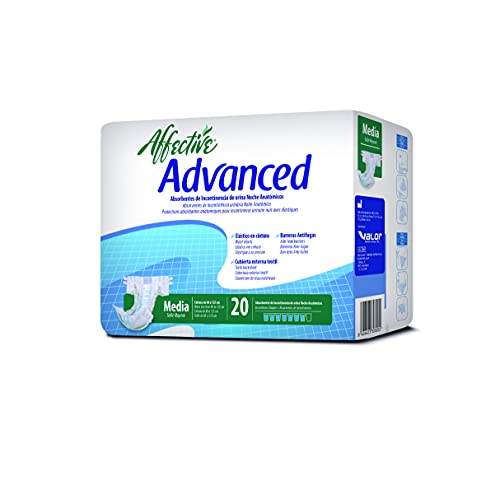 Affective Advanced Pañal Adulto Incontinencia Severa Unisex Talla M - 80 Pañales 100 g