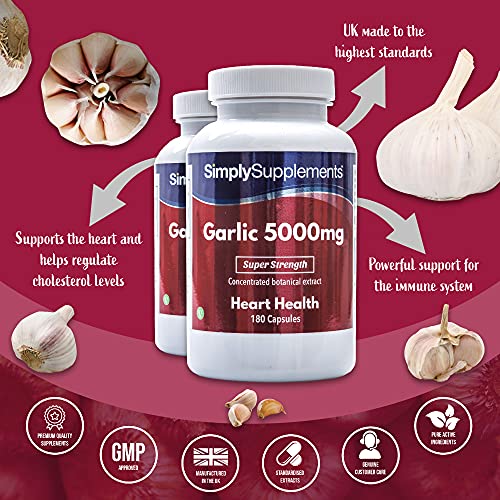 Ajo 5000mg - Alta concentración - 360 cápsulas - Apto para veganos - SimplySupplements