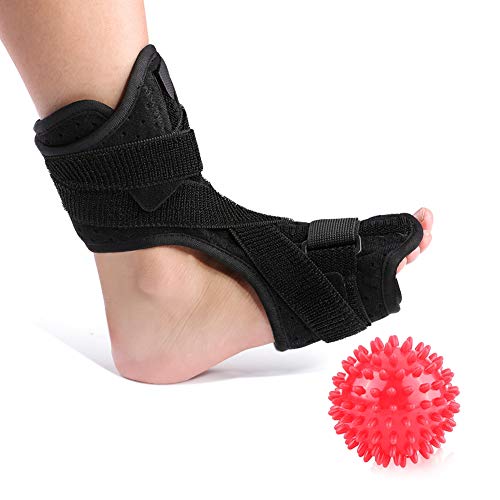 Akozon Fascitis plantar noche Splint, Soporte ortopédico con rodillo de masaje para hombres y mujeres tanto para la izquierda y la derecha, Fascitis plantar noche Splint para pies caídos y tendinitis