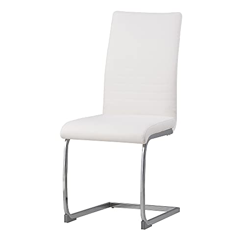 Albatros silla cantilever BURANO Set de 4 sillas Blanco, SGS probado