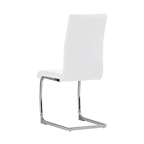 Albatros silla cantilever BURANO Set de 4 sillas Blanco, SGS probado