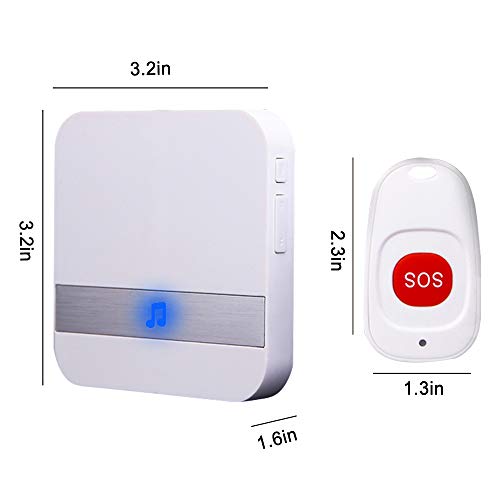 ALEENFOON Alarma móvil inalámbrica para casa con botón de emergencia, versión plug-in, alarma de pánico, alarma inalámbrica para personas mayores (1 en 2)