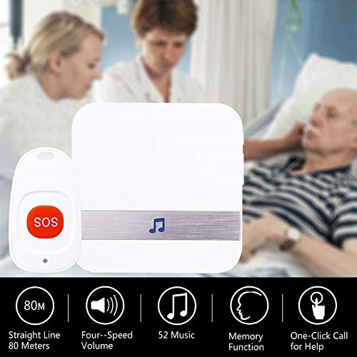 ALEENFOON Alarma móvil inalámbrica para casa con botón de emergencia, versión plug-in, alarma de pánico, alarma inalámbrica para personas mayores (1 en 2)