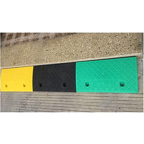 Alfombrilla de plástico para pendiente, color antideslizante, triangular, para interior, para silla de ruedas, almohadilla para umbral, rampas de seguridad para scooter de bicicleta (49,5 * 26,5 * 10,