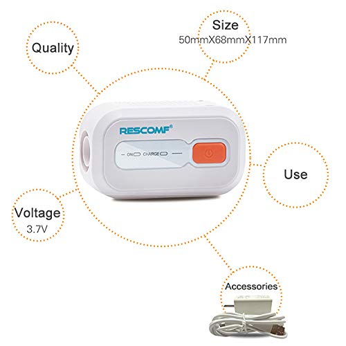 Alftek CPAP BPAP - Dispositivo de respiración para coche (2200 mAh, antironquidos)