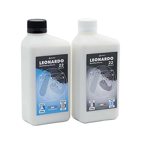 Algaplay Leonardo Molding Silicone - Goma de Silicona específica para Realizar moldes Que reproducen fielmente Incluso los más pequeños Detalles. (1 Kg.)