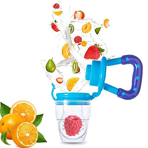 Alimentador de frutas para bebés - WENTS 6PCS Baby Fruit Feeder puede comer frutas, verduras y alimentos cocinados mientras se divierte