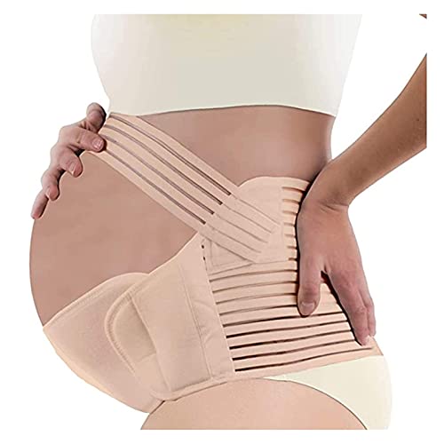 ALIUJUNAMZ Embarazo cinturón Maternidad Abdomen Dolor pélvico Alivio Mujeres Cinturones prenatal Postnatal Abdomen Vendaje Vendaje (Color : Beige, Size : M)