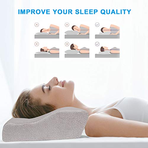 Almohada Cervical para Relajarse de Dolor del Cuello y Hombro, Almohadas Cervicales para Dormir, Almohada Viscoelastica Almohadas Ortopedica Almohada Ergonómico para Durmiente Lateral