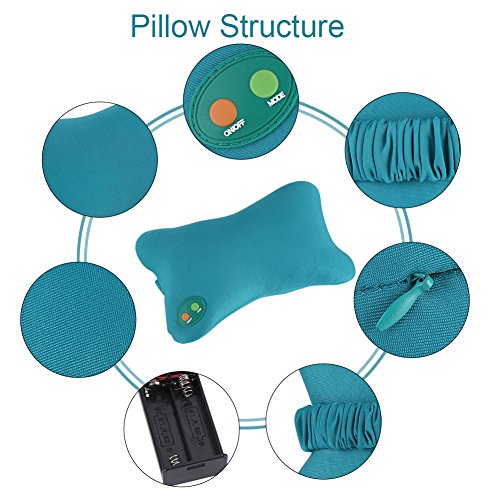 Almohada de masaje, suave masajeador eléctrico para amasar el cuello, cojín estimulador para aliviar el dolor de espalda, coche, oficina, hogar, siesta, aprobada por la CE