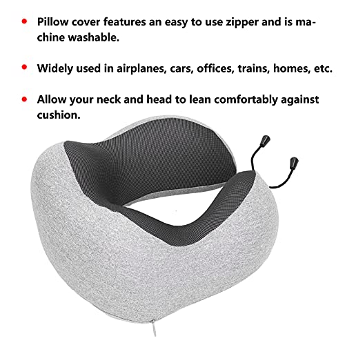 Almohada De Viaje En Forma De U Cojín Cómodo Ultra Suave Para Soporte De Cuello Diseño Ergonómico De Lóbulo Elevado Para Silla De Avión Cama De Automóvil Oficina En Casa