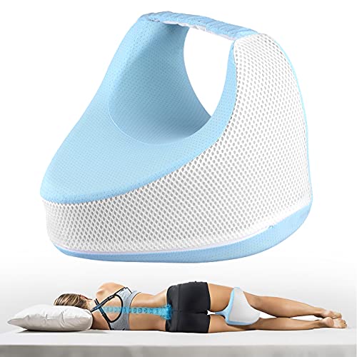 Almohadas posicionadoras de Pierna– Mejor para Pierna, Espalda, y Rodilla Pain- cuña de Espuma con Efecto Memoria Contour Pierna Almohada con Funda extraíble Almohada Lateral