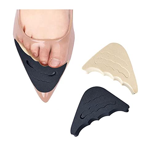 Almohadilla para zapatos 1 pareada delante de la almohadilla de inserción para las mujeres tacones altos tacos de punta de punta media esponja zapatos de cojín pies relleno plantillas anti-dolor pads