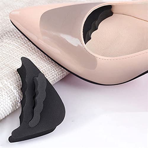 Almohadilla para zapatos 1 pareada delante de la almohadilla de inserción para las mujeres tacones altos tacos de punta de punta media esponja zapatos de cojín pies relleno plantillas anti-dolor pads