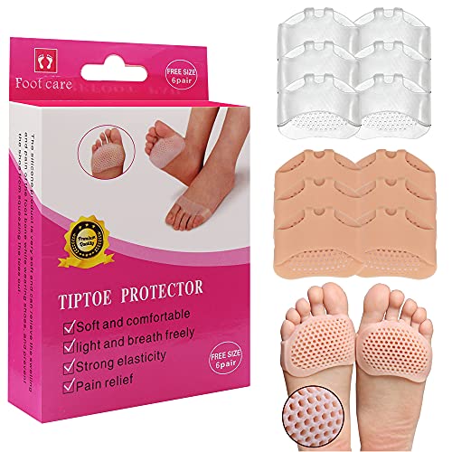 Almohadillas Metatarsianas, Gel Separadores de Almohadillas Metatarsianas, Almohadillas de Gel para Antepié, Gel Transpirable y Suave Plantillas Metatarsianas Para Pies Ampollas dolor en el Antepié