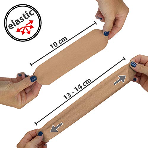 ALPIDEX 3 Rollos Cinta Kinesiología Tape 5 m x 5 cm Cinta Muscular E- Book Ejemplos Aplicación, Color:beis