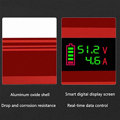 AMAZOM 48/60 / 72V 10 / 12A Cargador de batería Pantalla LED para automóvil Bicicleta eléctrica Motocicleta Batería de Scooter, Mini Dirt Bike 650 Silla eléctrica Silla de Ruedas Batería,S,72V10A