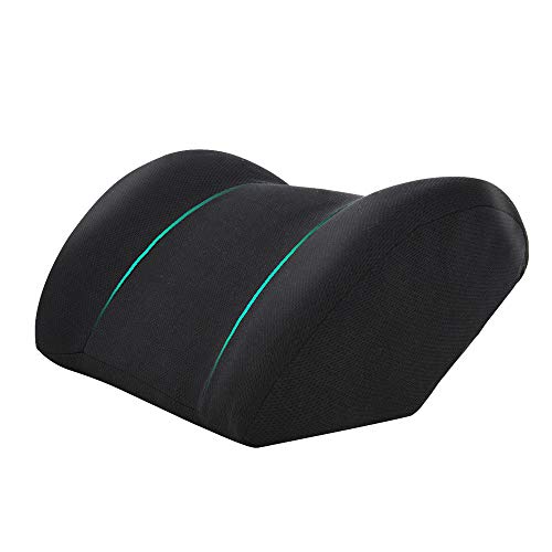 Amazon Basics - Almohada viscoelástica para cuello, negra, con paneles