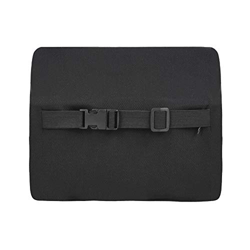 Amazon Basics - Almohada viscoelástica para cuello, negra, con paneles