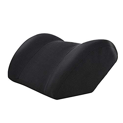 Amazon Basics - Almohada viscoelástica para cuello, negra, con paneles