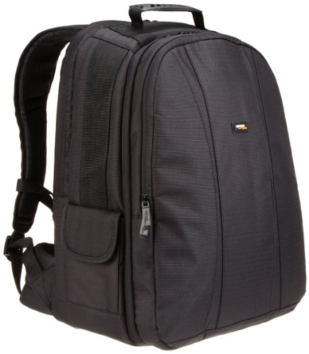 Amazon Basics - Mochila para cámaras DSLR y ordenadores portátiles (interior de color gris)