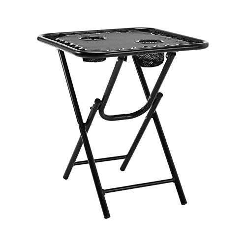 Amazon Basics - Set de 2 sillas con gravedad cero y mesa auxiliar, de color negro