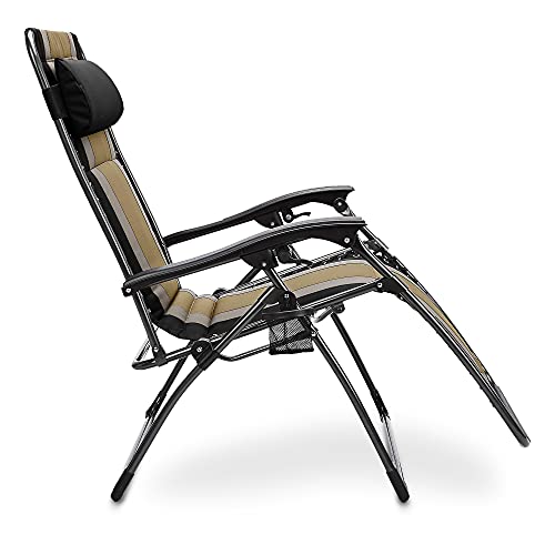 Amazon Basics - Silla acolchada con gravedad cero, de color negro