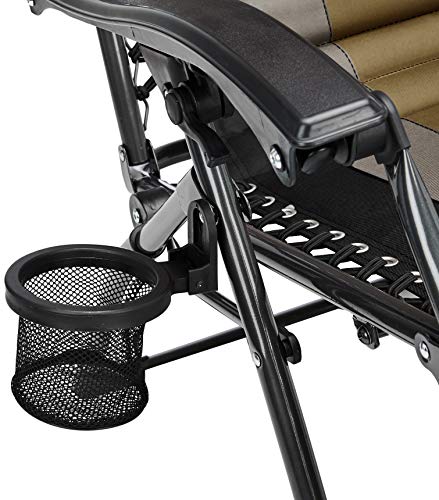 Amazon Basics - Silla acolchada con gravedad cero, de color negro